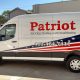 Patriot Plumbing partial van wrap