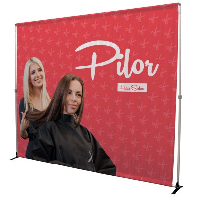 Telescoping banner stand